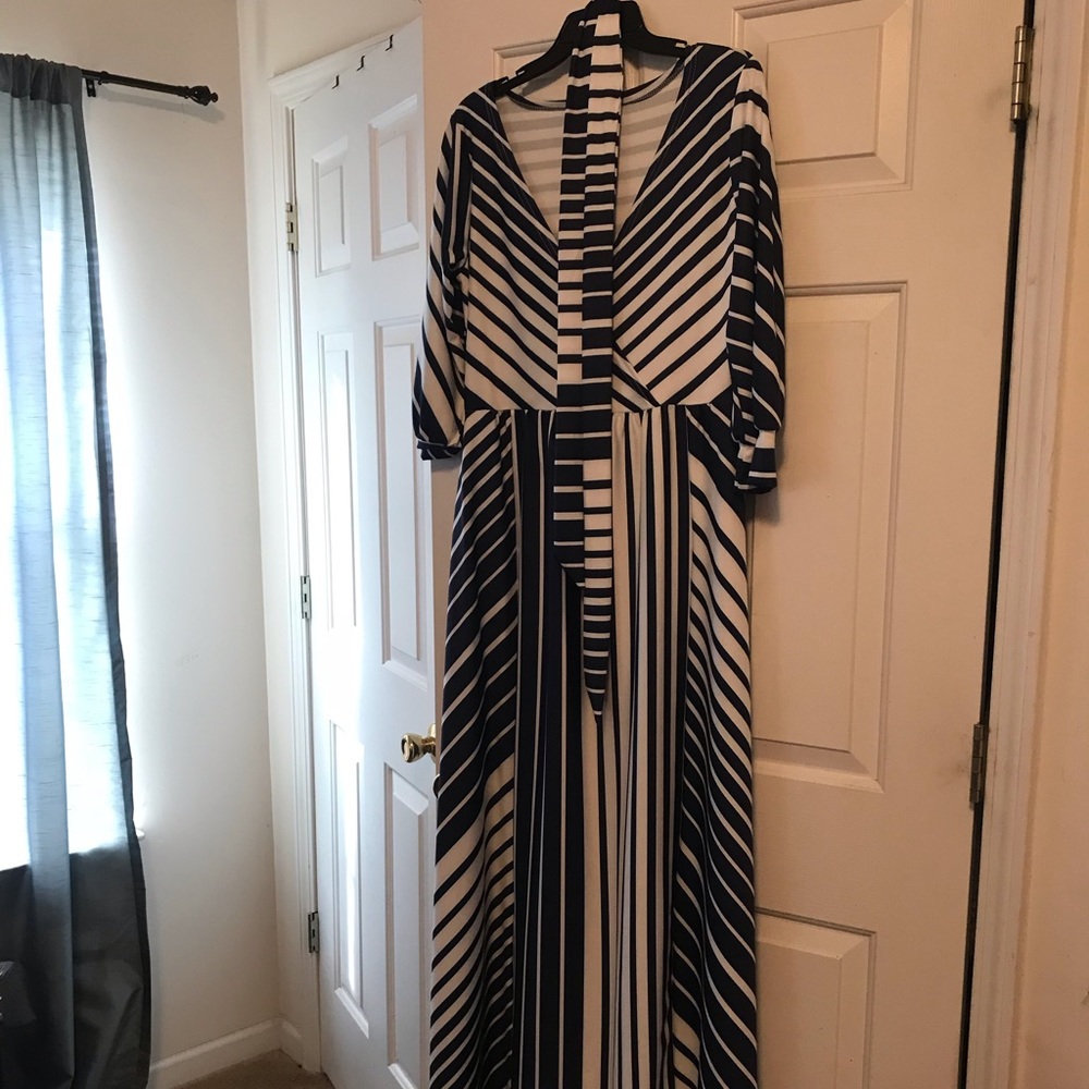 Stripe Dress with belt
